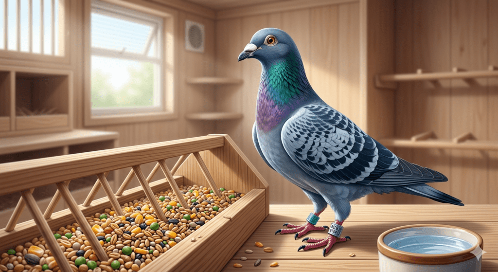 alimentation du pigeon voyageur en saison de course