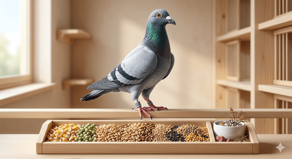 le régime idéal du pigeon voyageur en compétition
