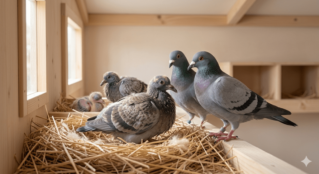 sevrage du pigeonneau