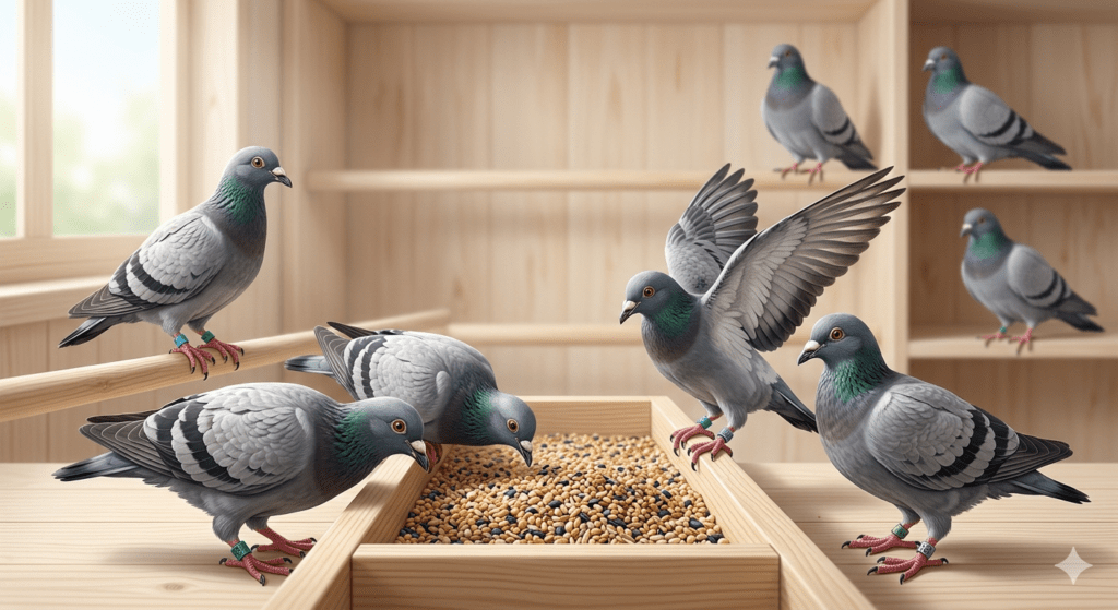 sevrage des jeunes pigeons voyageurs