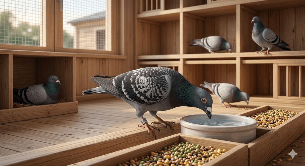 récupération du pigeon voyageur après course