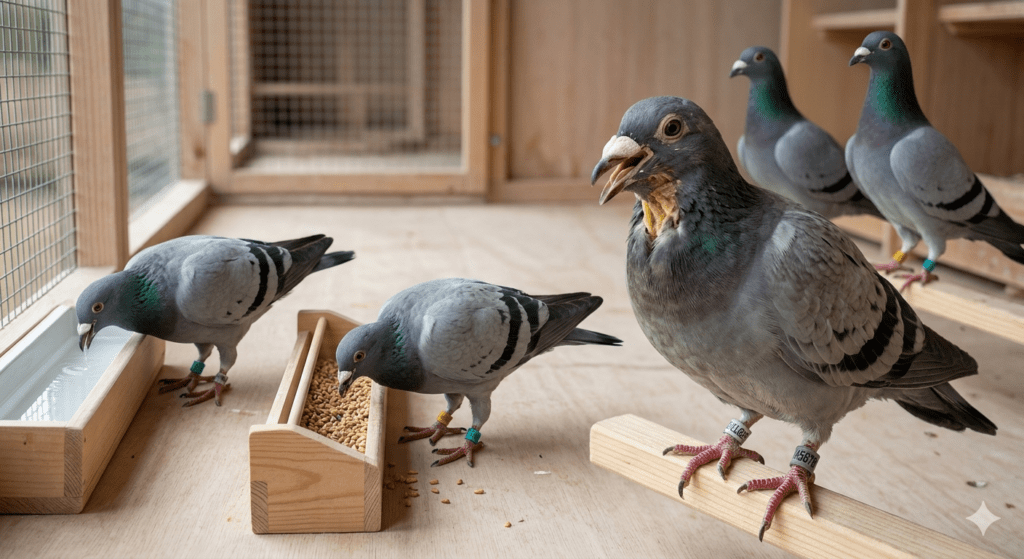 trichomonose du pigeon voyageur