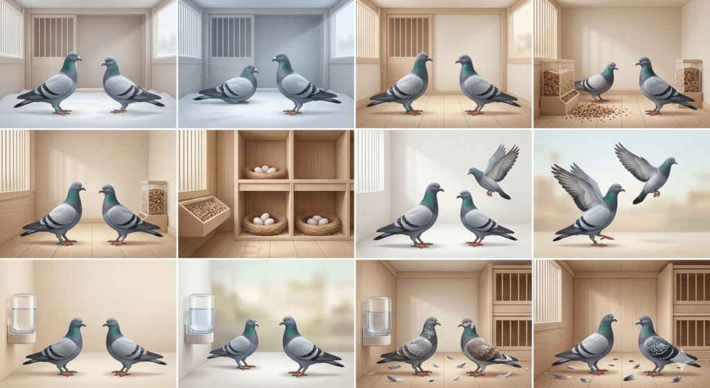 calendrier de soins annuel du pigeon voyageur